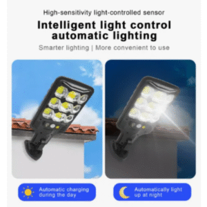 Foco Solar sensor de movimientos Exterior Cob Alto Brillo