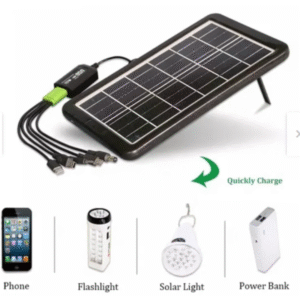 Panel solar portátil cargador múltiples dispositivos 8W Silicio