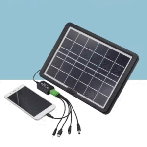 Panel solar portátil cargador múltiples dispositivos 8W Silicio
