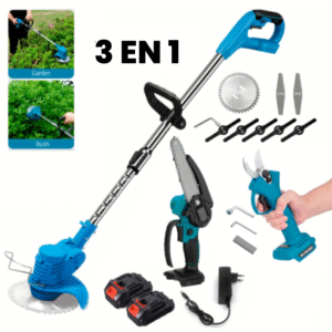 Set de Podar, corta pasto, motosierra, tijera, inalámbricas