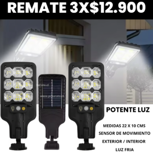 3x$12.900 Foco Solar LED 108COB