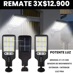 3x$12.900 Foco Solar LED 108COB