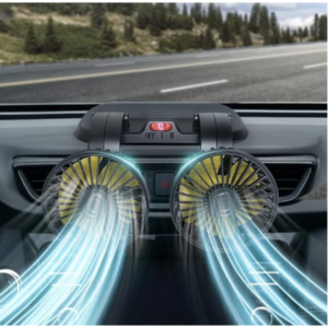 Ventilador de coche USB/24V Doble cabezal Ajustable 360 °