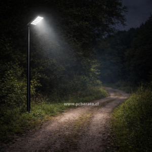 Foco Solar Poste 300W Sensor de Movimientos...