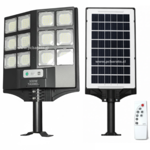 Foco Solar Poste 300W Sensor de Movimientos...