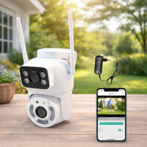 Cámara de Seguridad WiFi Full HD Exterior Doble Lente App Yoosee