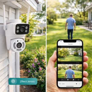 Cámara de Seguridad WiFi Full HD Exterior Doble Lente App Yoosee
