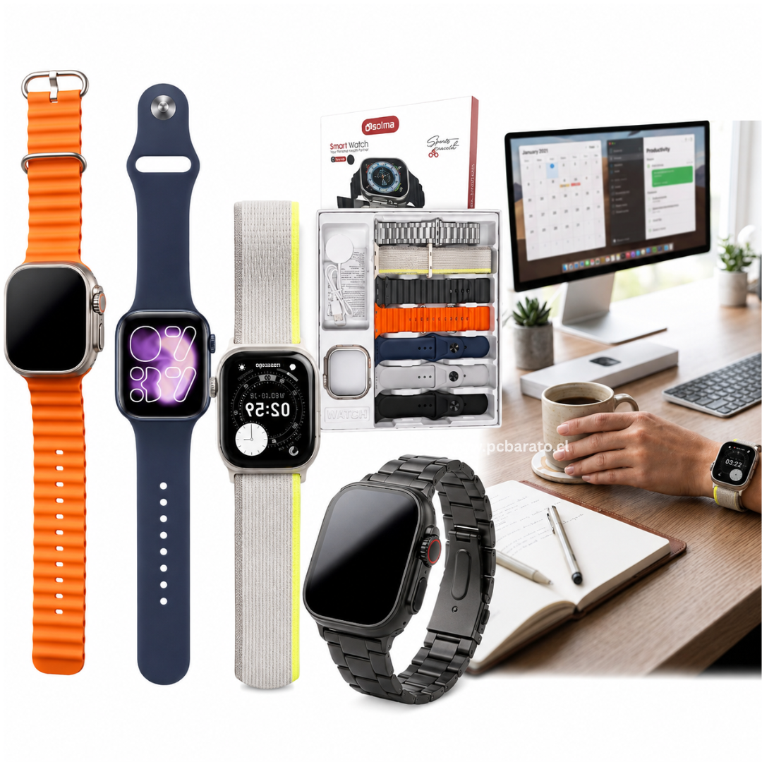 Reloj Smartwatch Incluye 7 Correas